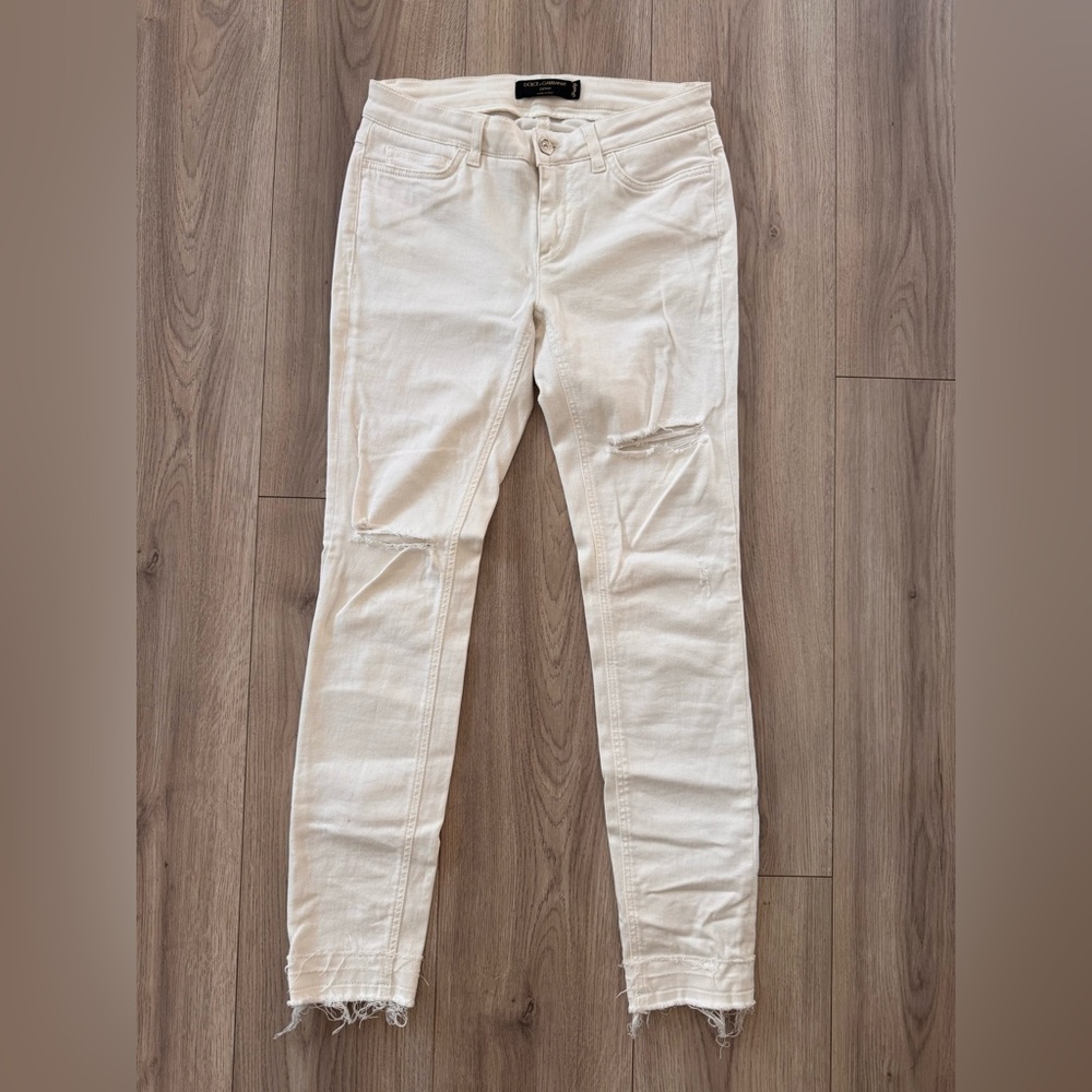 Dolce & Gabbana White Denim Jeans